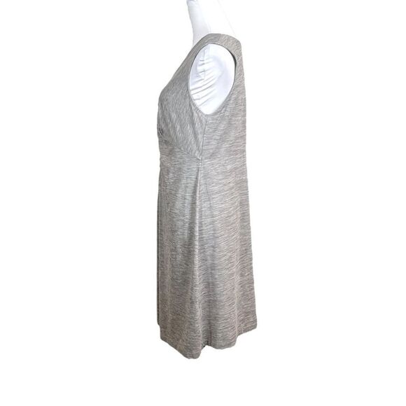 L.L. Bean Women’s Sleeveless V-Neck Heather Gray Dress, Size L - Picture 3 of 8